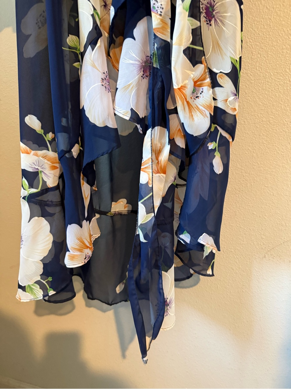 Fashion nova Floral Wrap Midi Dress - Navy - Picture 6 of 10